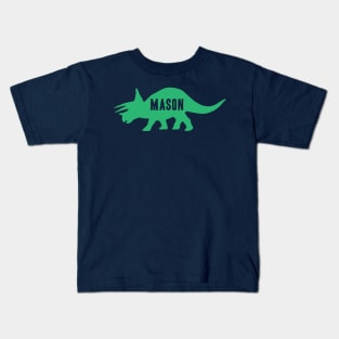 Mason Dinosaur - Triceratops Kids T-Shirt